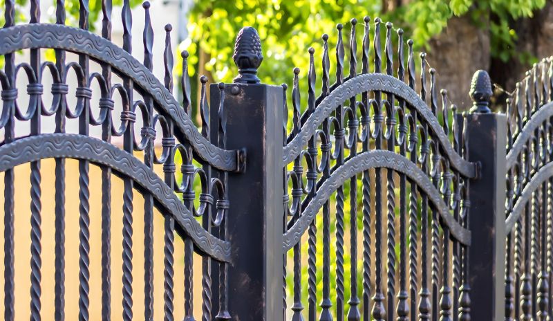Gothic Iron Fence Installation